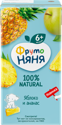 Изображение товара Нектар фруктовый ФРУТОНЯНЯ Яблоко и ананас, с 6 месяцев, 200мл
