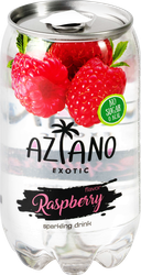 Напиток AZIANO Raspberry fruit sparkling drink со вкусом малины газированный, 0.35л, вид