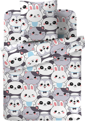 Комплект постельного белья 1,5-спальный HOMECLUB Kids Unicorn, бязь, изображение