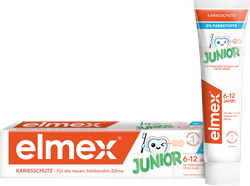 Зубная паста для детей ELMEX Junior защита от кариеса, 6–12 лет, 75мл, фотография