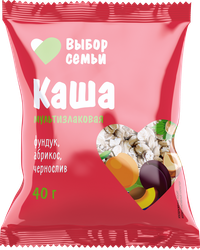 Каша мультизлаковая ВЫБОР СЕМЬИ Фундук, абрикос и чернослив, 40г, вид