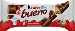 Вафли KINDER Bueno в молочном шоколаде, 43г, картинка