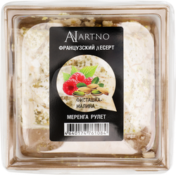 Рулет ARTNO Меренга Фисташка-малина, 180г, вид