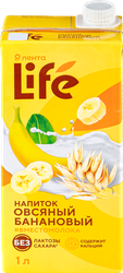 Напиток ЛЕНТА LIFE Овсяный Банановый оригинальный, 1000мл, фото