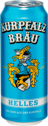 Пиво светлое KURPFALZ Brau Helles фильтрованное непастеризованное 5,2%, 0.5л, детальное фото