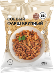 Фарш соевый GREENWISE Протекс-М крупный, из текстурированной соевой муки, 150г, детальное фото