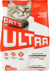 Корм сухой для кошек ULTRA с говядиной, для стерилизованных, 1,5кг, детальное фото