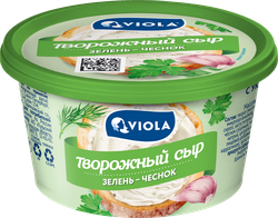 Сыр творожный VIOLA c укропом, чесноком и петрушкой 66%, без змж, 140г, картинка