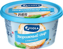 Сыр творожный VIOLA Сливочный 70%, без змж, 140г, вид