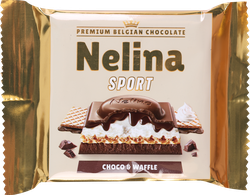 Шоколад молочный NELINA Sport с молочной начинкой, фундуком и вафлями, 55г, фото