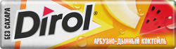 Изображение товара Жевательная резинка DIROL XXL арбузно-дынный коктейль, без сахара, 19г