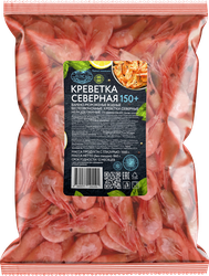 Креветки варено-мороженые AURORA неразделанные глазированные 150+, 1кг, картинка