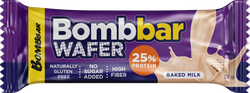 Батончик вафельный BOMBBAR с молочно-ореховой пастой со вкусом топленое молоко, 32г, изображение