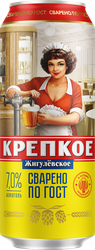 Пиво светлое ЖИГУЛЕВСКОЕ Крепкое пастеризованное 7,0%, 0.45л, детальное фото