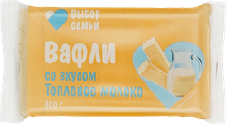 Вафли ВЫБОР СЕМЬИ со вкусом топленое молоко, 300г, картинка