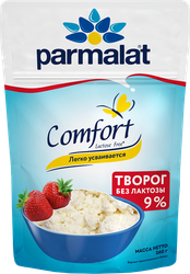Творог рассыпчатый PARMALAT Comfort безлактозный 9%, без змж, 260г, картинка