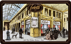 Конфеты FELETTI Latta Galleria Umberto I, пралине из молочного и темного шоколада, 300г, изображение
