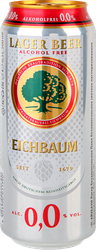 Изображение товара Пиво безалкогольное светлое EICHBAUM Lager Alkoholfrei пастеризованное фильтрованное, 0.5л