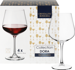 Набор бокалов для вина CRYSTALITE BOHEMIA Dora 600мл, стекло, Арт. 67034, 4шт, фотография