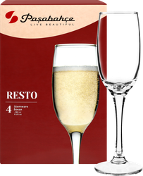 Набор бокалов для шампанского PASABAHCE Resto, 180мл, стекло, Арт. 440419, 4шт, детальное фото