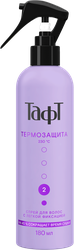 Спрей для укладки волос ТАФТ термозащитный, 180мл, вид