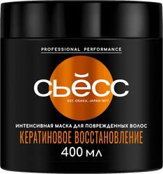 Маска для волос СЬЁСС Кератиновое восстановление, 400мл, крупный план