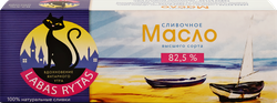 Масло сливочное LABAS RYTAS Традиционное 82,5%, без змж, 380г, вид