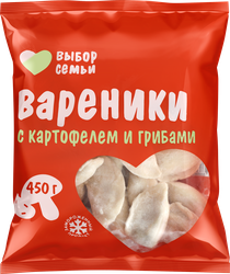 Вареники ВЫБОР СЕМЬИ с картофелем и грибами, 450г, изображение