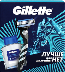 Изображение товара Набор подарочный GILLETTE Mach3 Бритва с 1 сменной кассетой+Лосьон после  бритья GILLETTE Arctic Ice, 50мл