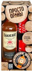 Промо-набор: Коктейль OAKHEART Original Spiced Gold с ромом 35%, 0,7л + RICH Cola 2х0.33л, вид
