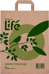 Пакет ЛЕНТА LIFE бумажный из крафт-бумаги 7кг, 45х35х15см, картинка