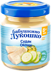 Пюре рыбно-овощное БАБУШКИНО ЛУКОШКО Судак с овощами, с 8 месяцев, 100г, фото