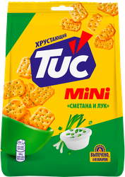 Изображение товара Крекер TUC Снек Мини со вкусом сметаны и лука, 110г
