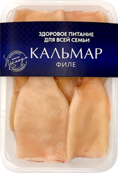 Кальмар замороженный очищенный, тушка с плавником без кожи, 500г, картинка