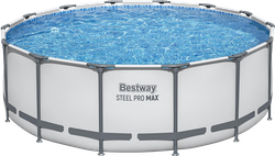 Изображение товара Бассейн каркасный BESTWAY 427х122см, с фильтром-насосом, лестницей и тентом, Арт. 5612X