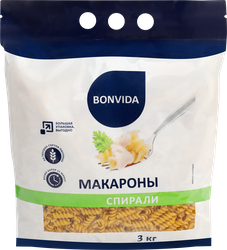 Макароны BONVIDA Спирали, 3кг, фотография