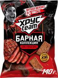 Сухарики ржано-пшеничные ХРУСTEAM Барная Коллекция, со вкусом стейк и черный перец, 140г, фото
