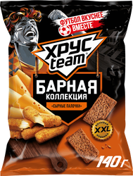 Сухарики ржано-пшеничные ХРУСTEAM Барная Коллекция, со вкусом сырные палочки, 140г, вид