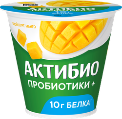 Йогурт АКТИБИО с манго 3%, без змж, 220г, фотография