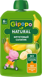 Пюре фруктовое GIPOPO Фруктовый салатик, с 6 месяцев, 90г, фотография