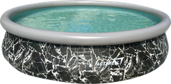 Бассейн с надувным бортом ACTIWELL AQUA Мрамор 360х76см, с фильтром и картриджем, Арт. 17794EUV55, фотография