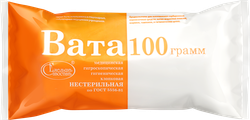 Вата медицинская ЕМЕЛЬЯНОВСКИЙ гигроскопическая гигиеническая хлопковая нестерильная, 100г, крупный план