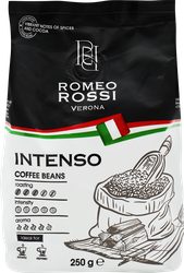 Кофе зерновой ROMEO ROSSI Intenso натуральный жареный, 250г, фото