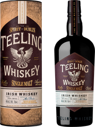 Виски TEELING Irish Whiskey Сингл Молт Ирландский солодовый 46%, п/у, 0.7л, крупный план