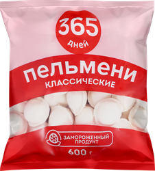 Пельмени 365 ДНЕЙ Классические, 600г, крупный план