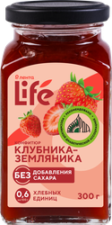 Конфитюр ЛЕНТА LIFE Клубника-земляника, без сахара, 300г, фотография