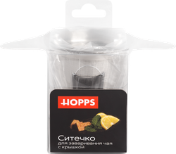 Ситечко для заваривания чая HOPPS с крышкой 13х7,8см, нержавеющая сталь, Арт. O-PS2, картинка