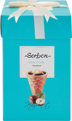 Конфеты SORBON Мини-рожок хрустящий Фундук, 200г, картинка