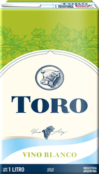 Вино TORO Blanco ординарное белое сухое, 1л, крупный план