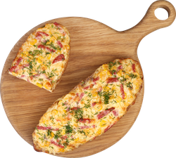 Горбушка с кукурузой и сервелатом, 150г, фотография